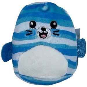 2" Wavy Blue Seal Squishville Micromallow Squishmallows from Mystery Squad Pack